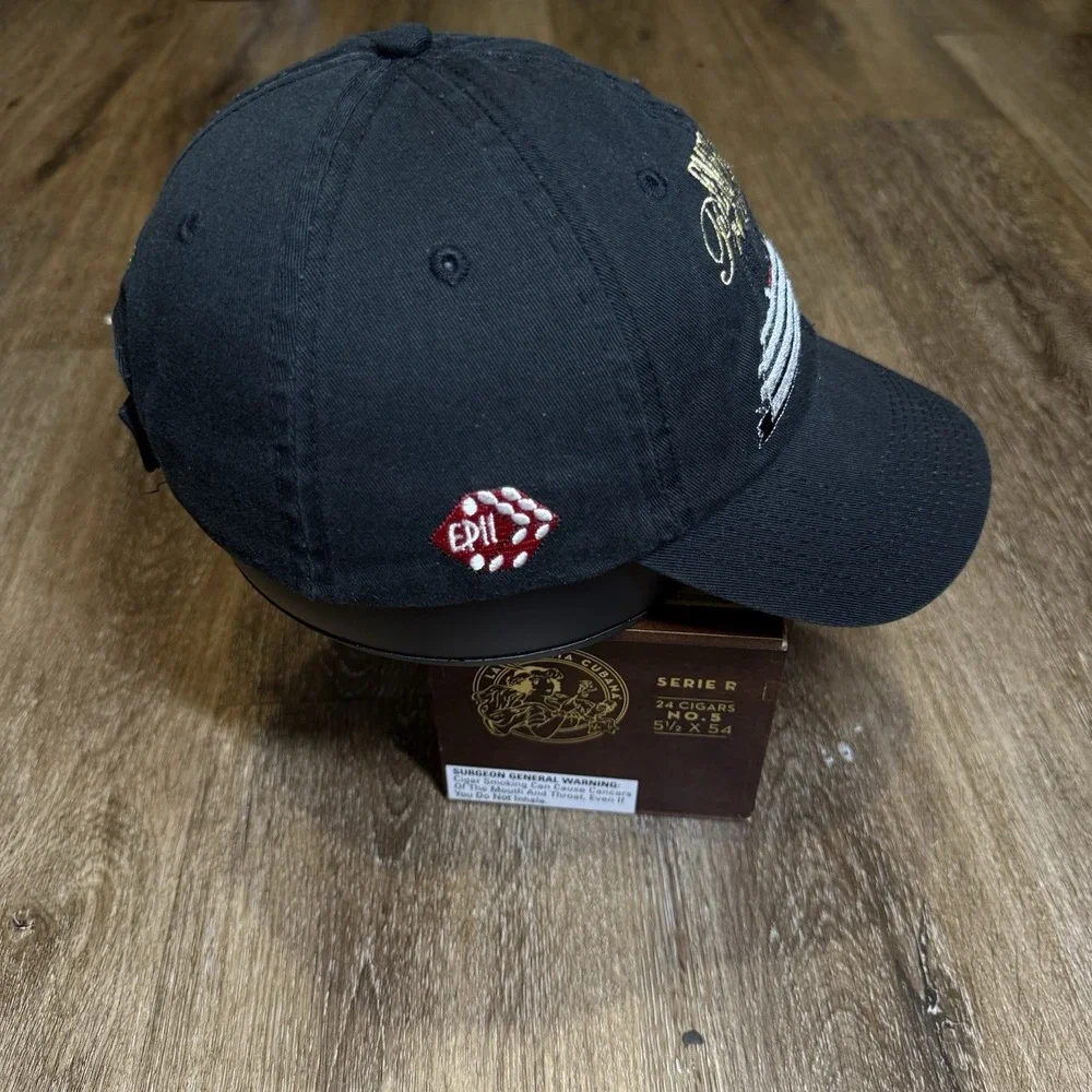 Ocean Player Club Poker‎ Hat Navy Black White Adj Strap Degen Gamble Spade